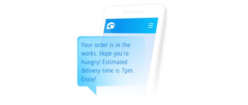 Order message confirmation.