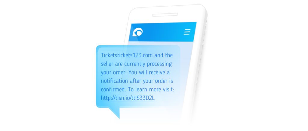 Order message notification via smartphone.
