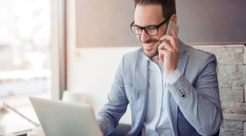 talking on phone with two-way anonymous communication