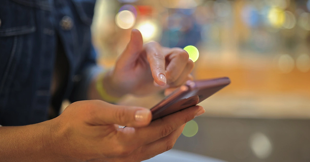 A person using a smartphone.