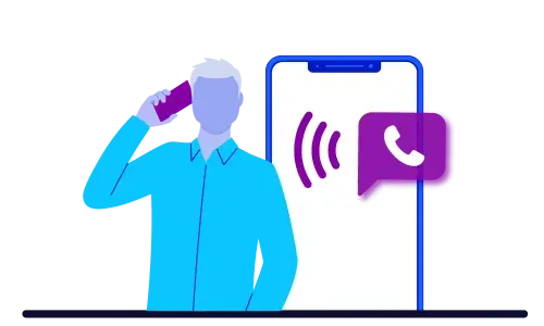 Illustration of man on a call