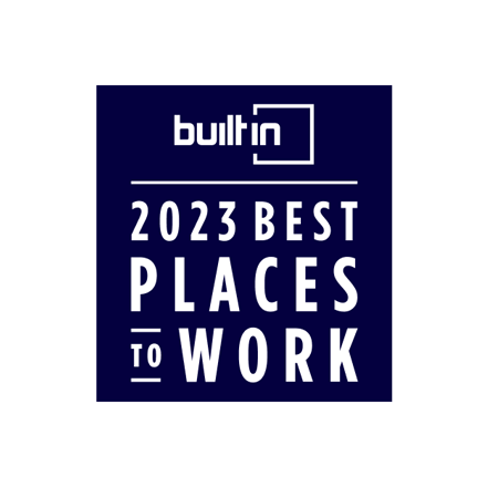 Built In 2023 best places to work badge