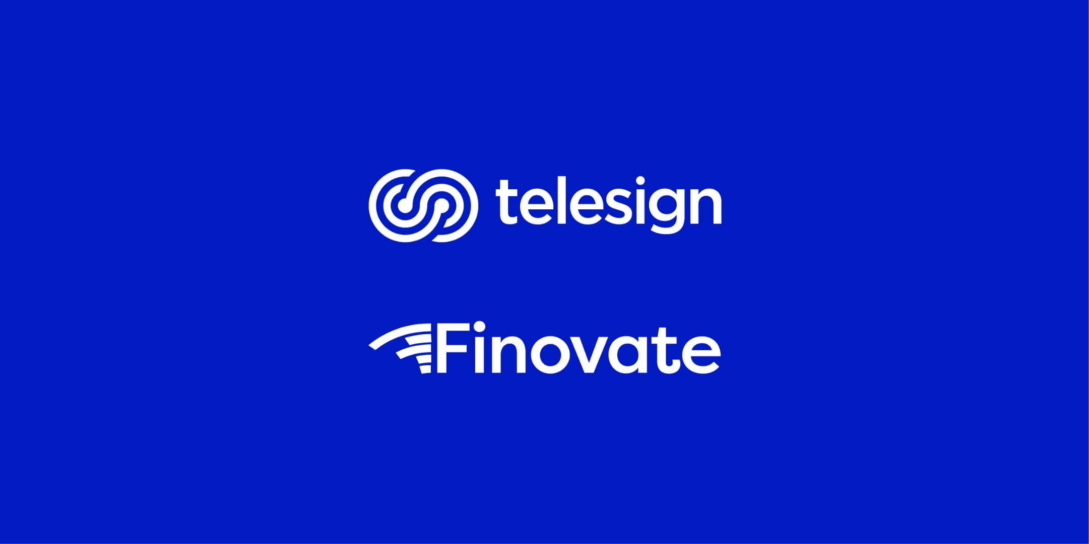 Telesign and Finovate logo lockup
