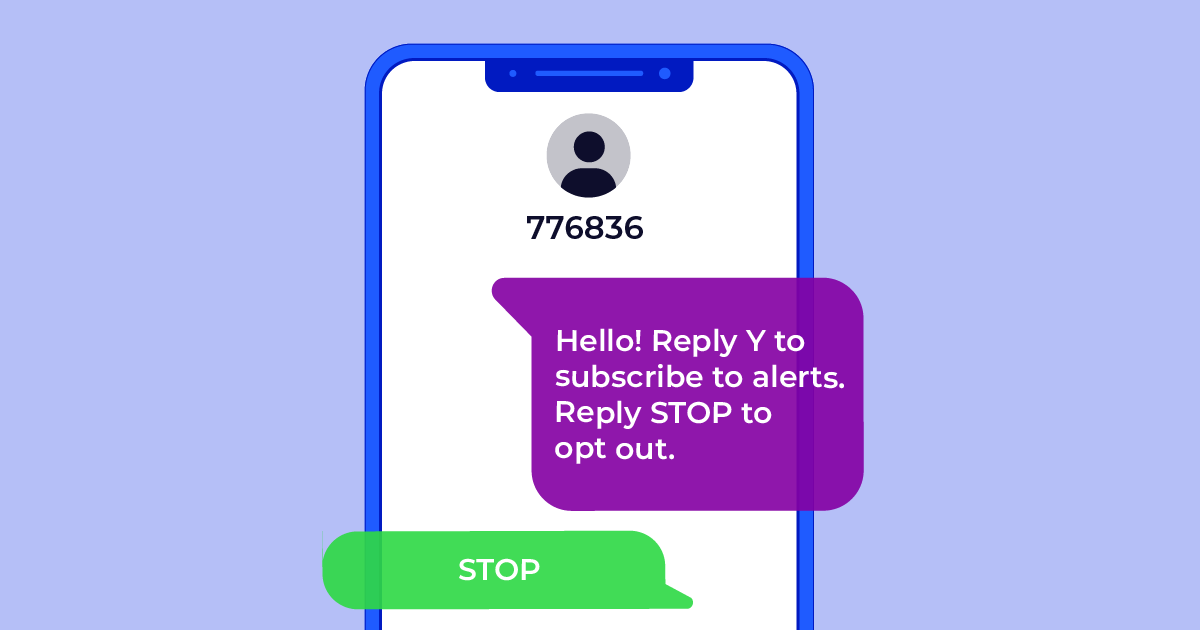 Illustration of phone receiving a subscription alert