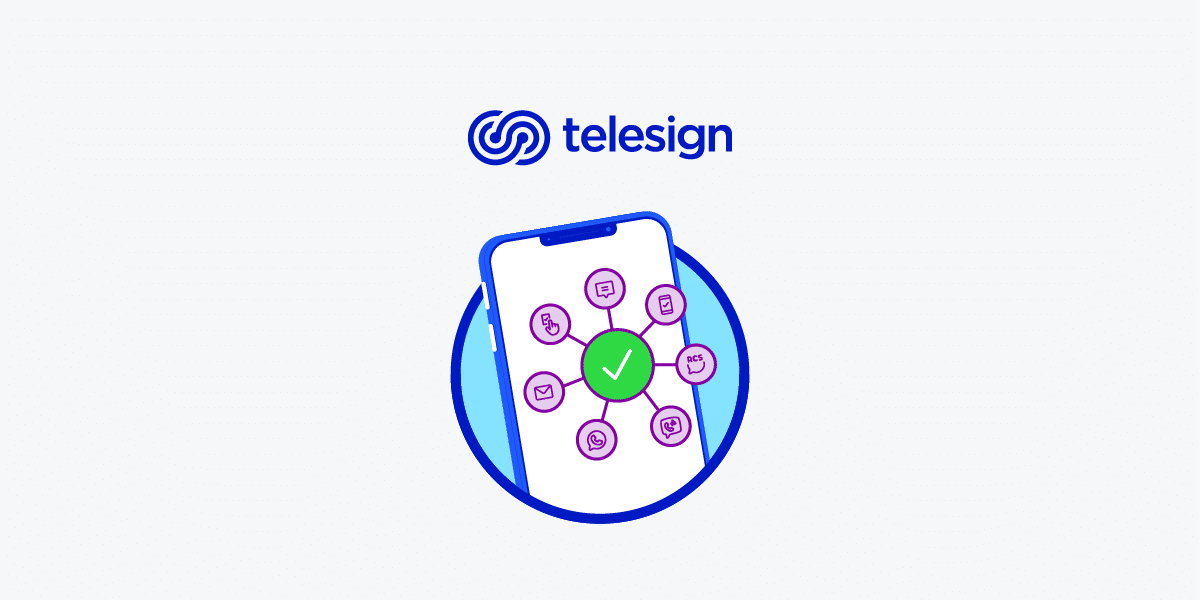 Illustration of a mobile phone connecting to multiple verification channels